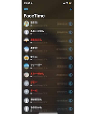Facetimeアプリ起動